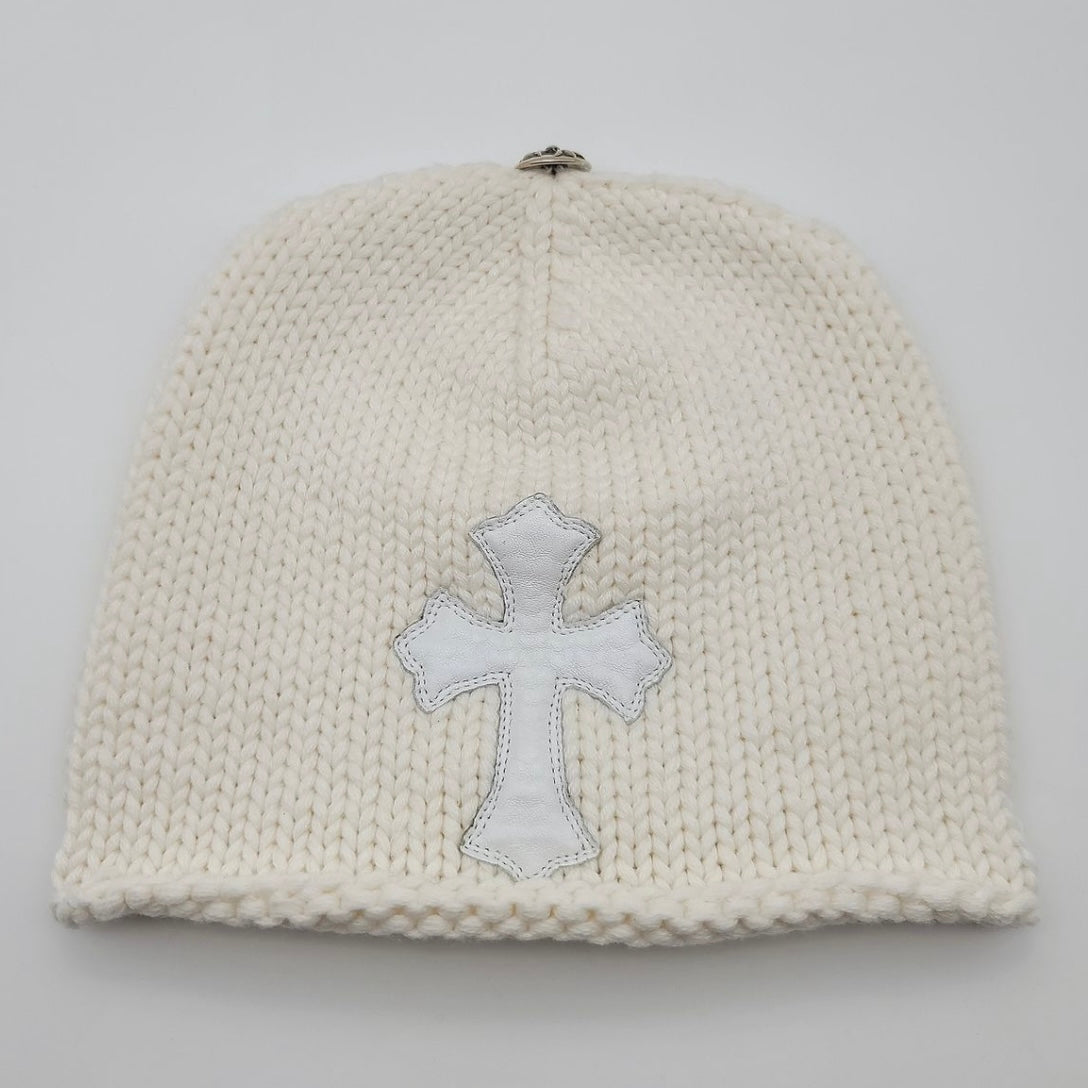 Chrome Hearts Leather Cross Patch Cashmere Beanie 毛帽