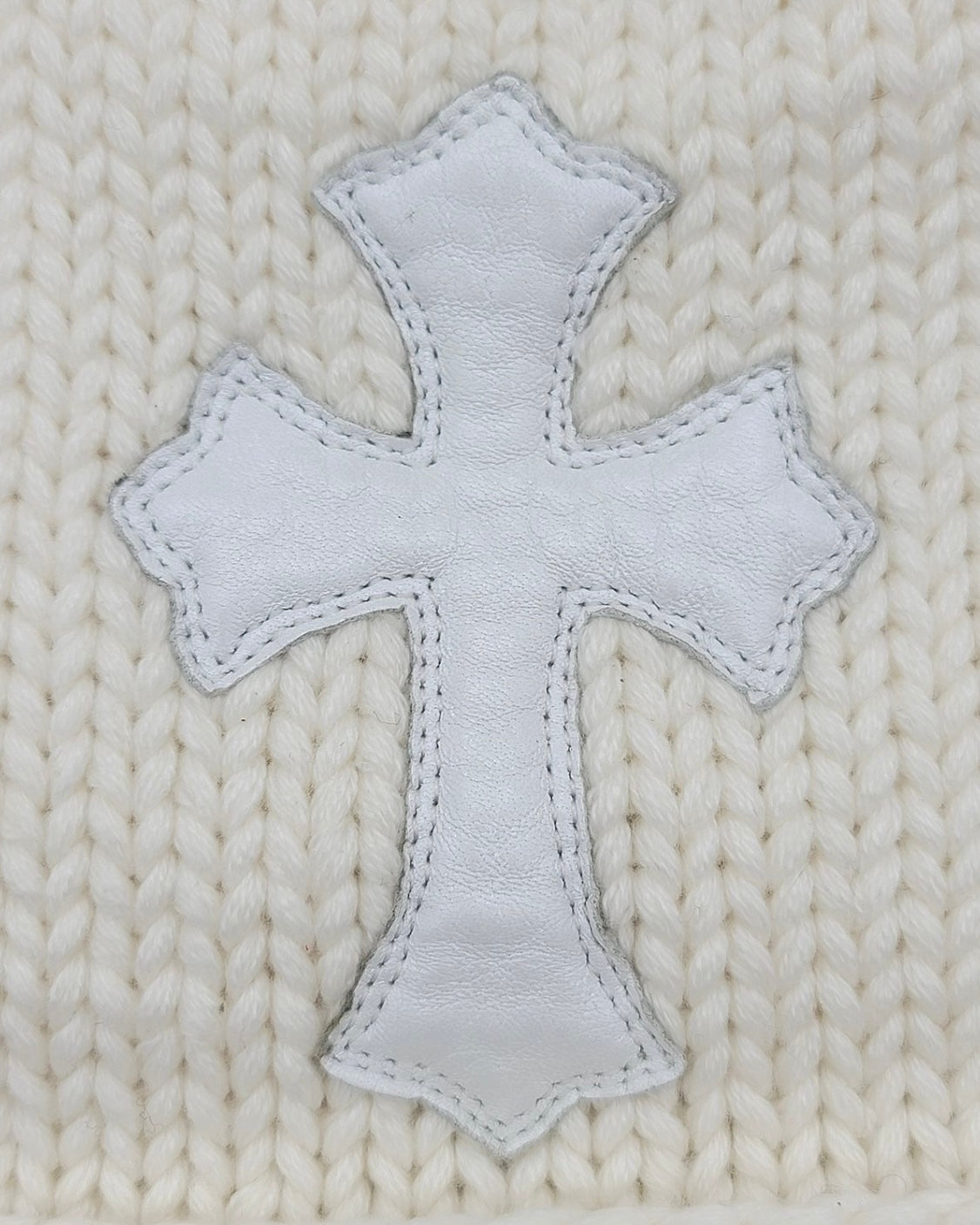 Chrome Hearts Leather Cross Patch Cashmere Beanie 毛帽