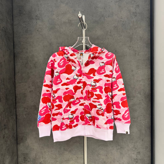 BAPE Kids Sanrio Hello Kitty Camo Full Zip Hoodie 童版 拉鍊外套