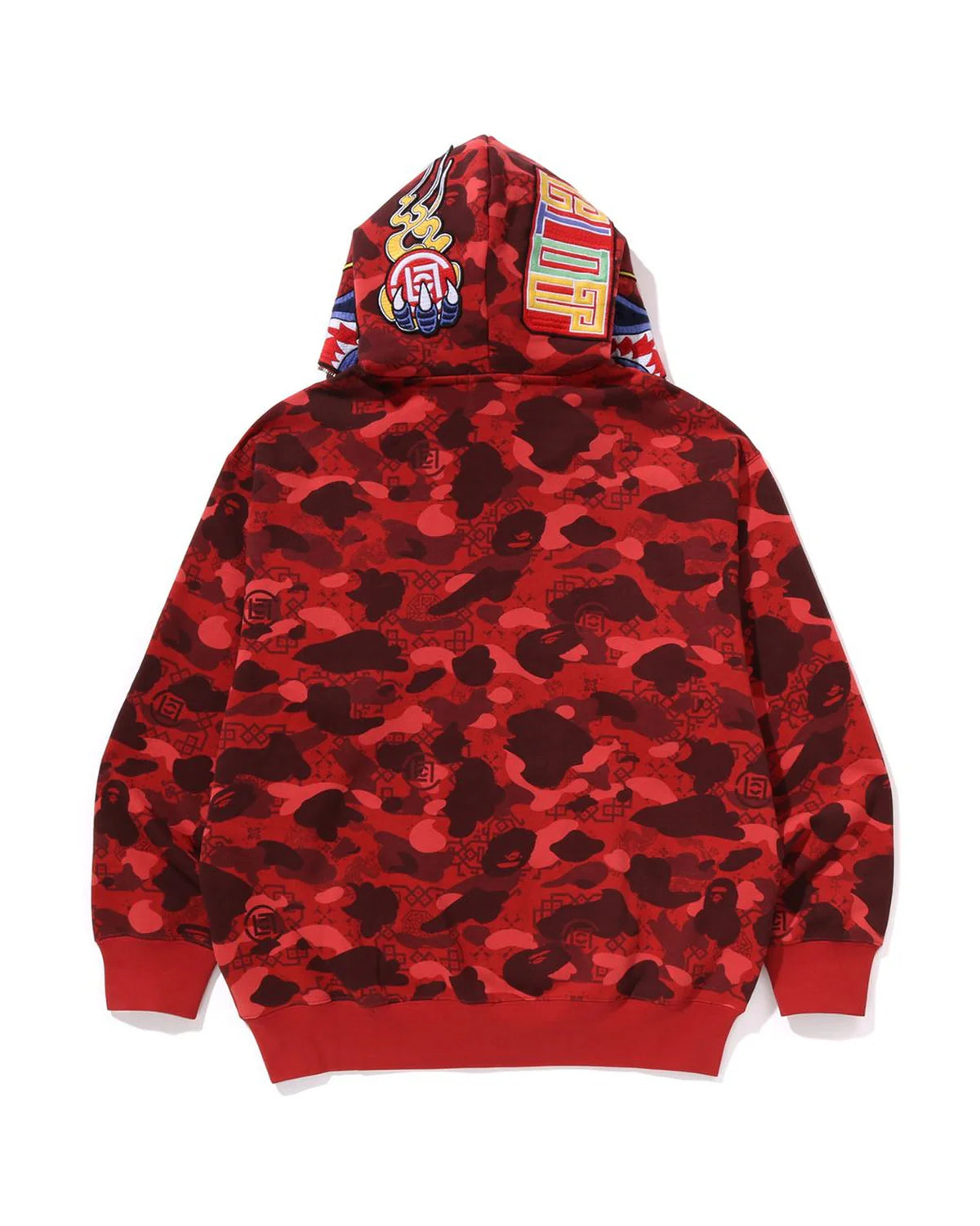Bape CLOT Camo Shark Relaxed Zip Hoodie 鯊魚外套
