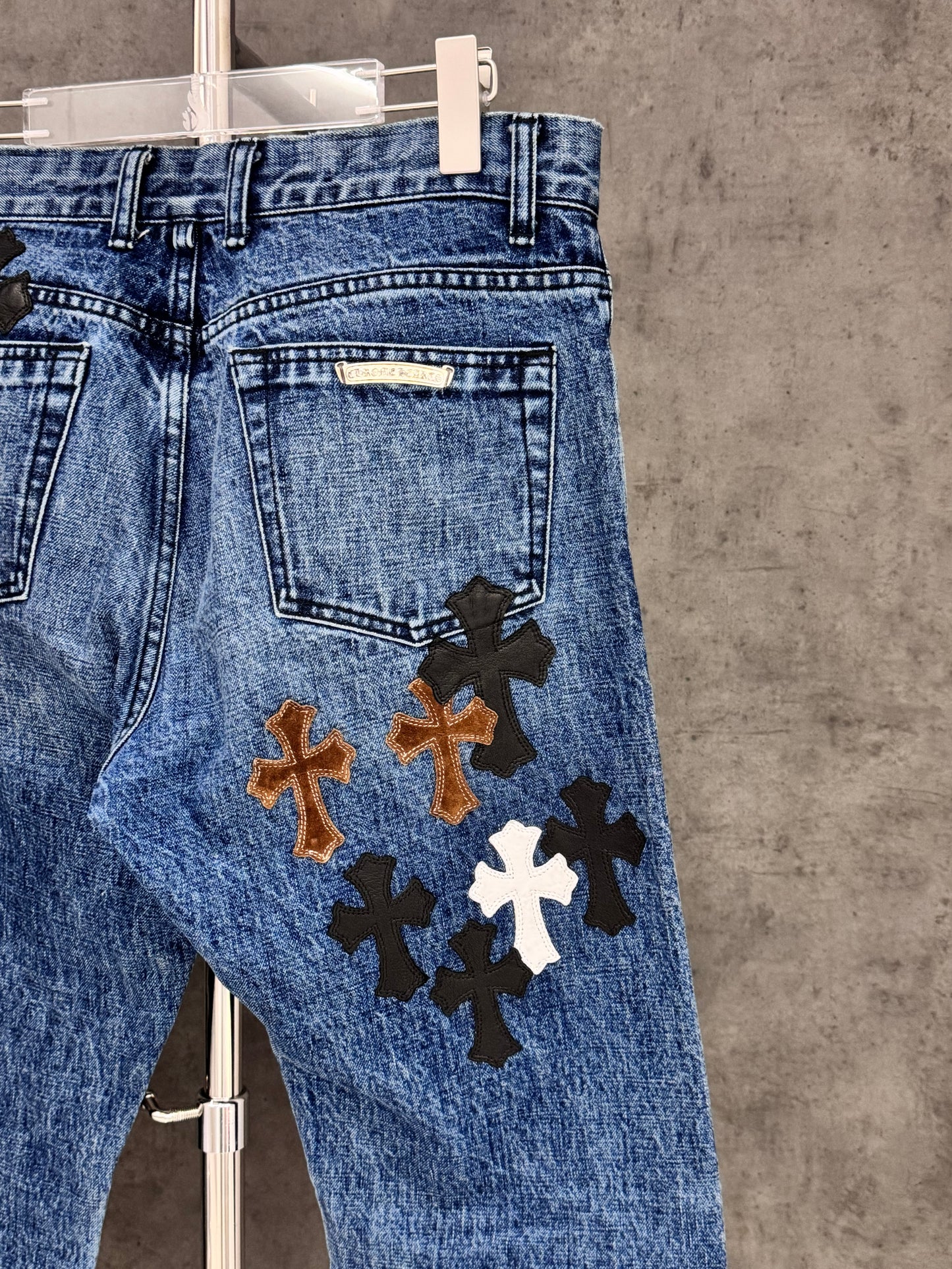 Chrome Hearts Fleur Knee Patch Jeans 牛仔褲