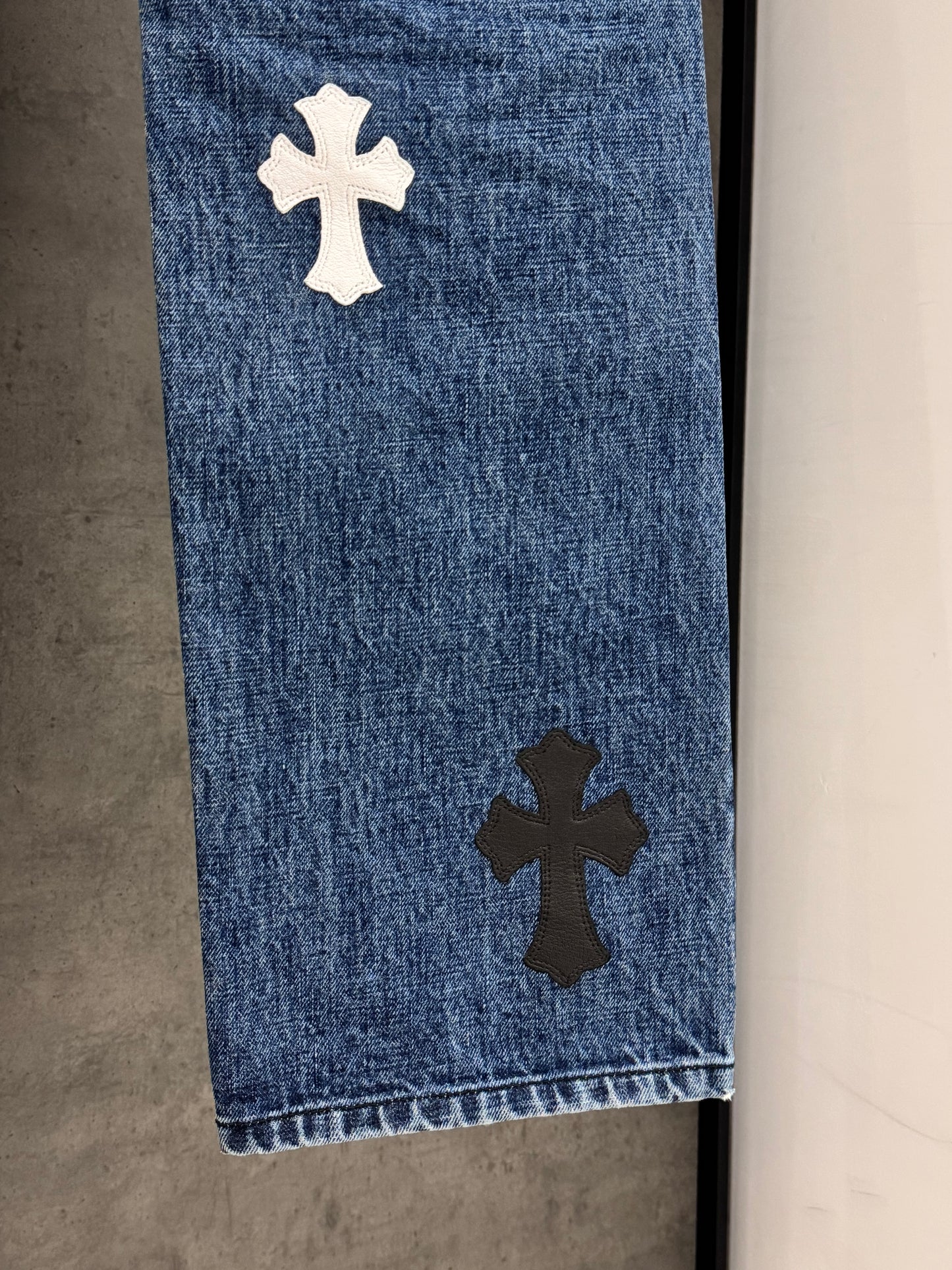 Chrome Hearts Fleur Knee Patch Jeans 牛仔褲