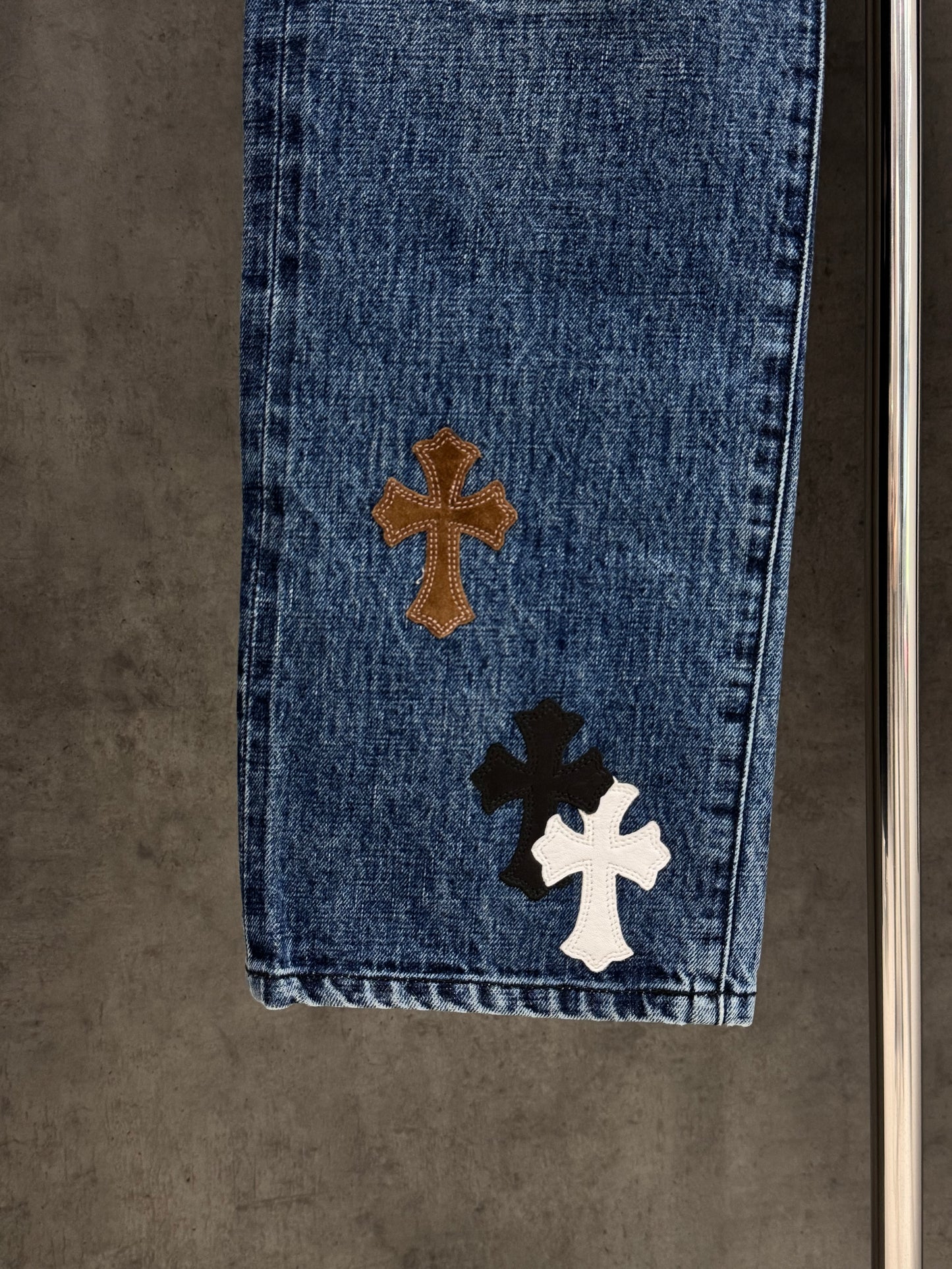 Chrome Hearts Fleur Knee Patch Jeans 牛仔褲