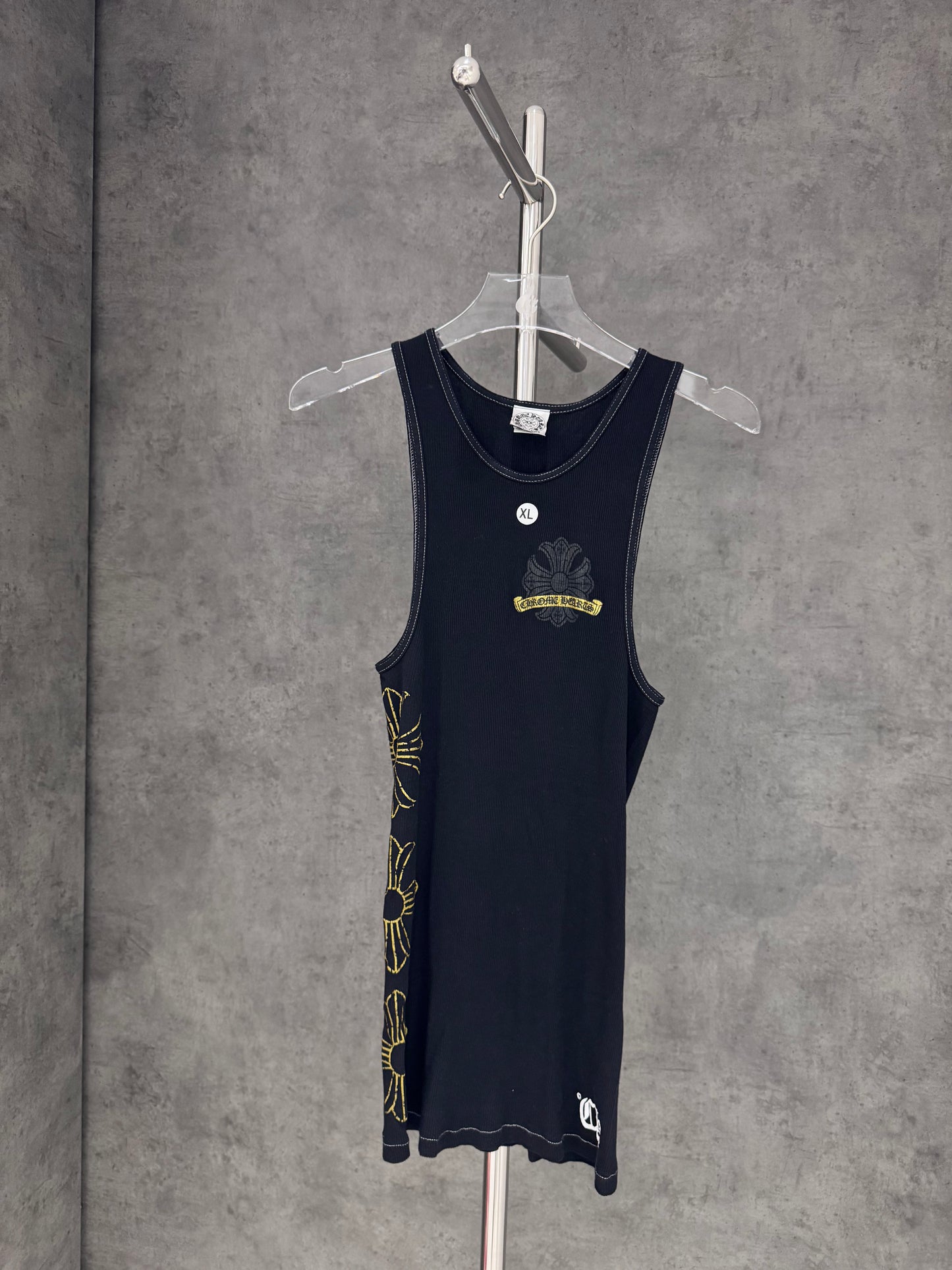 Chrome Hearts Yellow Glitter Horseshoe Tank Top 背心