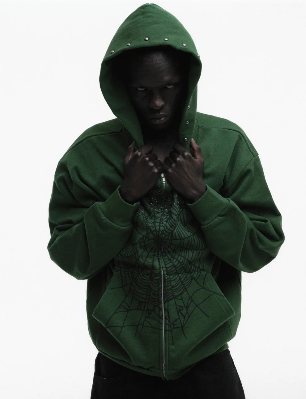 SP5DER OG WEB Studded Zip Hoodie 拉鍊外套