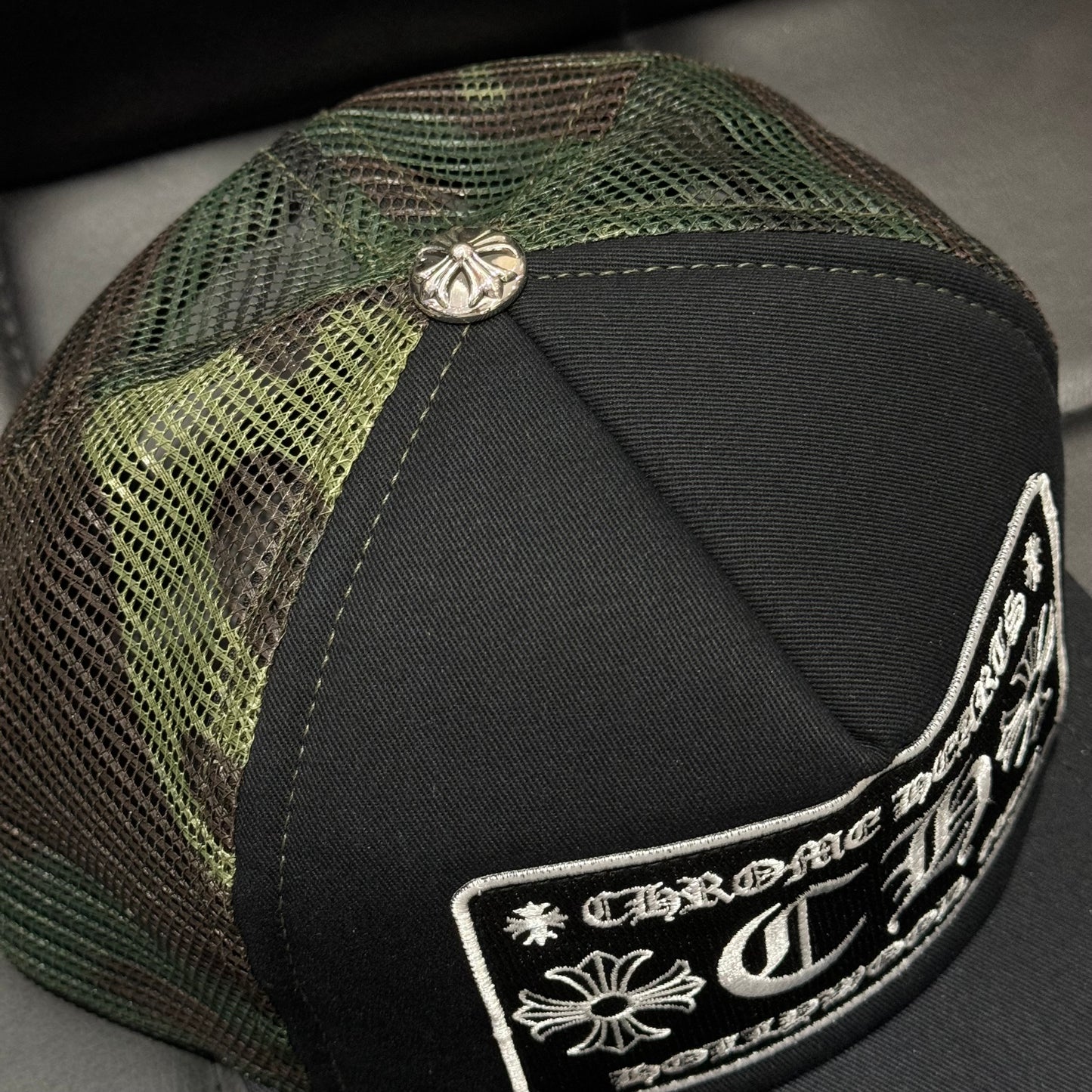 Chrome Hearts 刺繡 925銀飾 Trucker Hat 迷彩 卡車帽