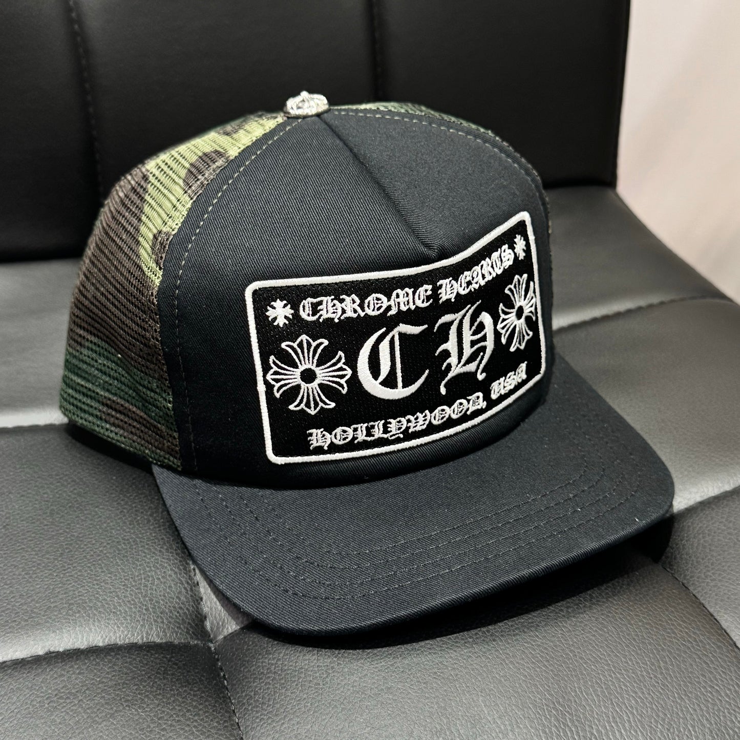 Chrome Hearts 刺繡 925銀飾 Trucker Hat 迷彩 卡車帽