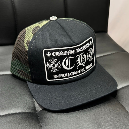 Chrome Hearts 刺繡 925銀飾 Trucker Hat 迷彩 卡車帽