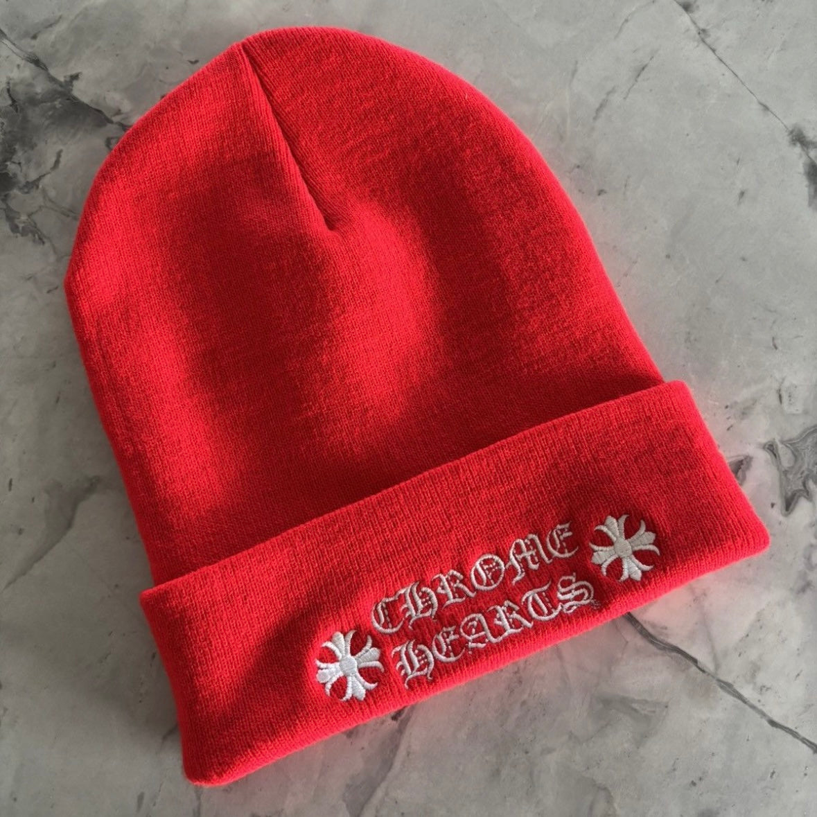 Chrome Hearts Embroidered Plus Logo Beanie 毛帽