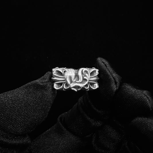 Chrome Hearts Double Floral Heart Ring 戒指