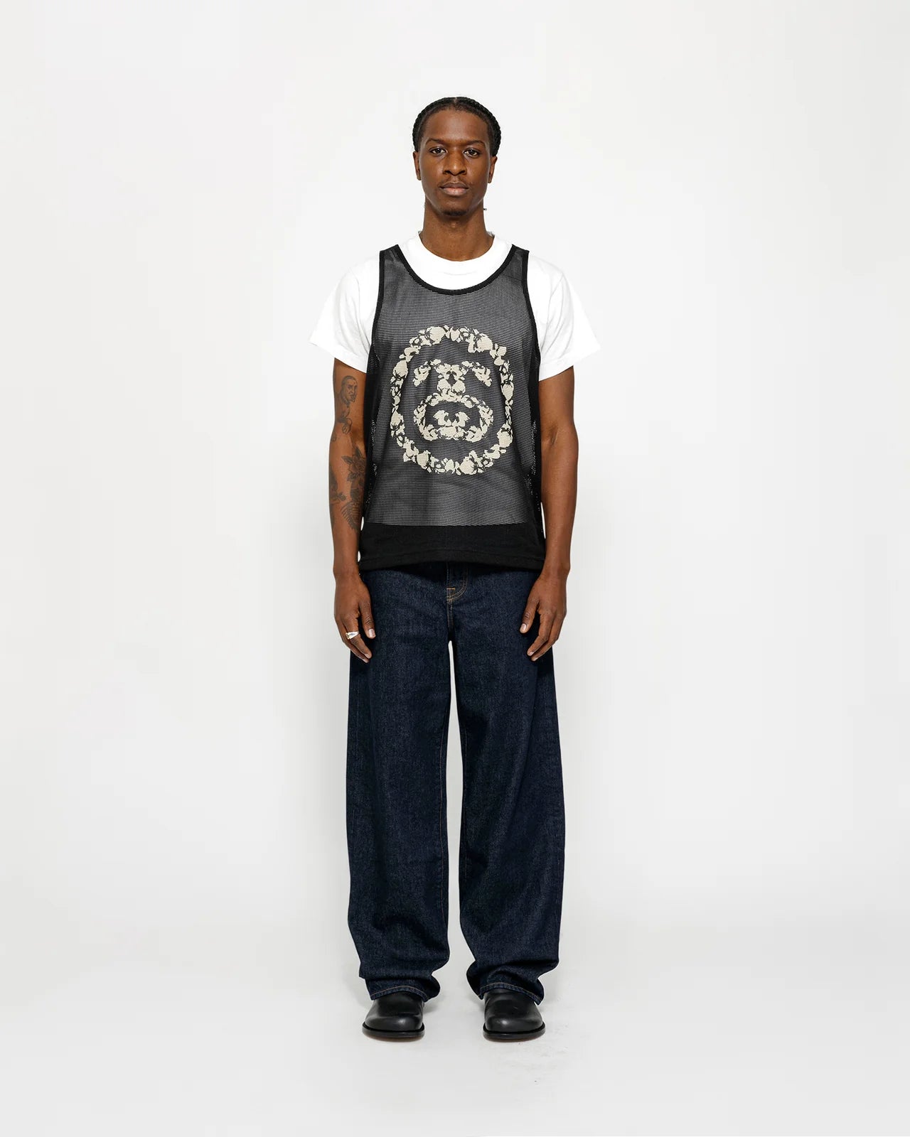 Stussy Denim Tears Double S Wreath Gym Tank 背心