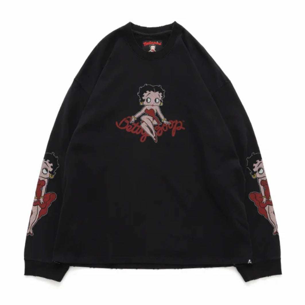 Betty Boop Mastermind MMJ Damaged Boxy Long Sleeve 洗舊破壞寬版 長T