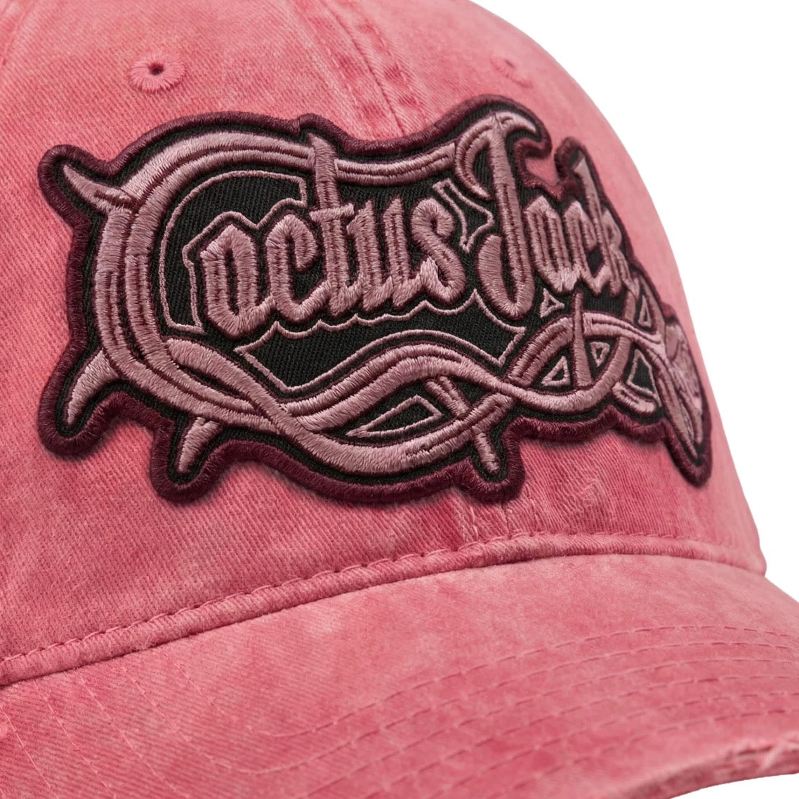 Travis Scott Cactus Jack Distressed Pink Patch Logo Hat 帽子