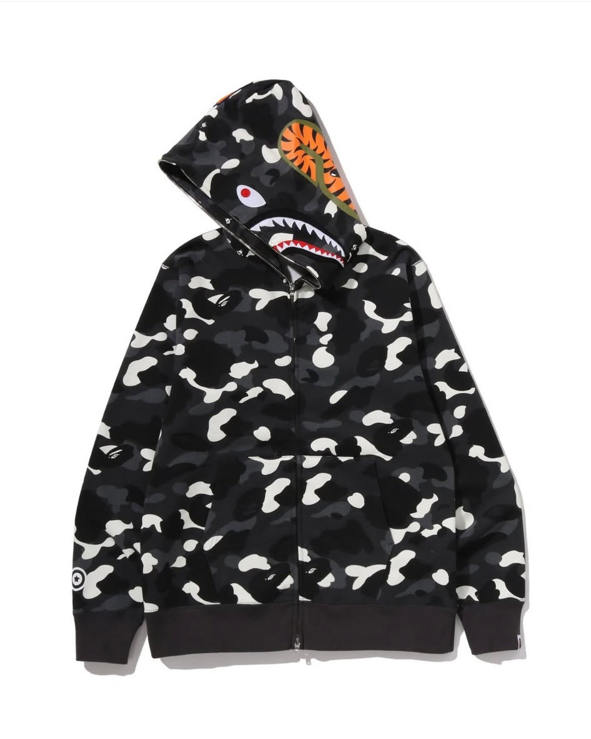 BAPE City Camo Shark Full Zip Hoodie 夜光鯊魚拉鍊外套
