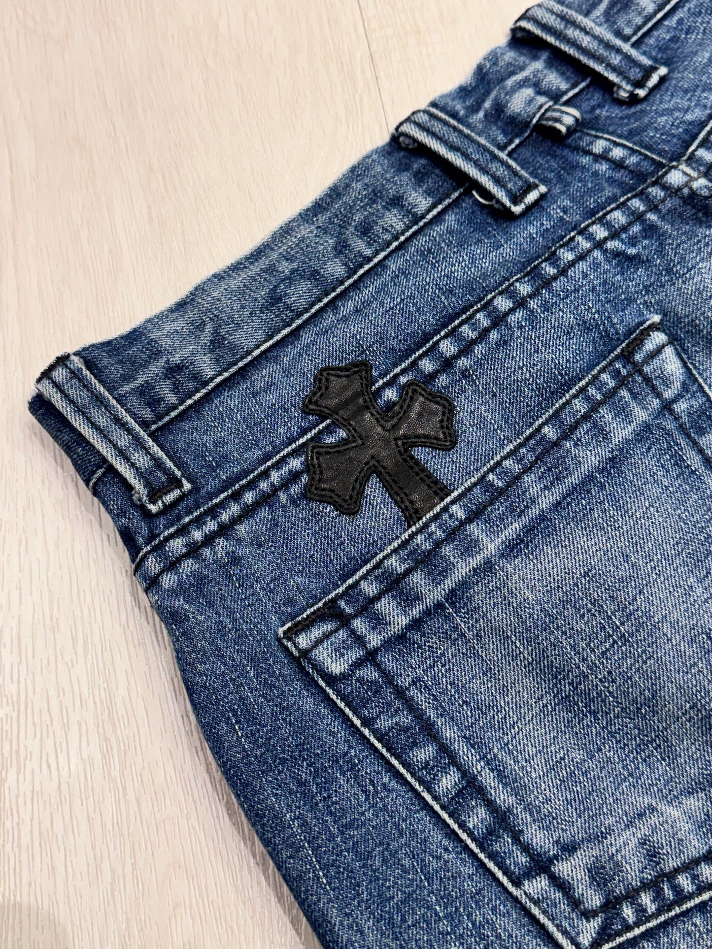 Chrome Hearts Black Cross Patch Flare Denim Jeans 牛仔褲