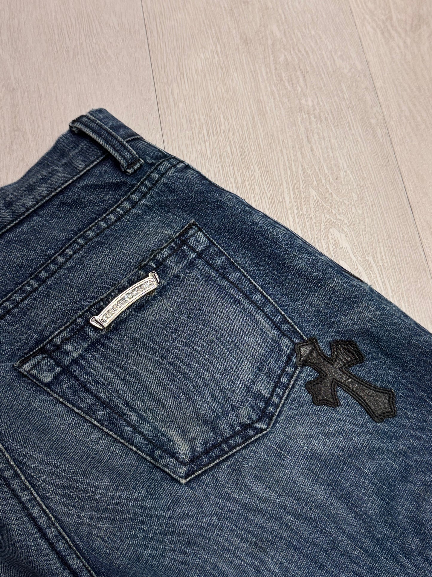 Chrome Hearts Black Cross Patch Flare Denim Jeans 牛仔褲