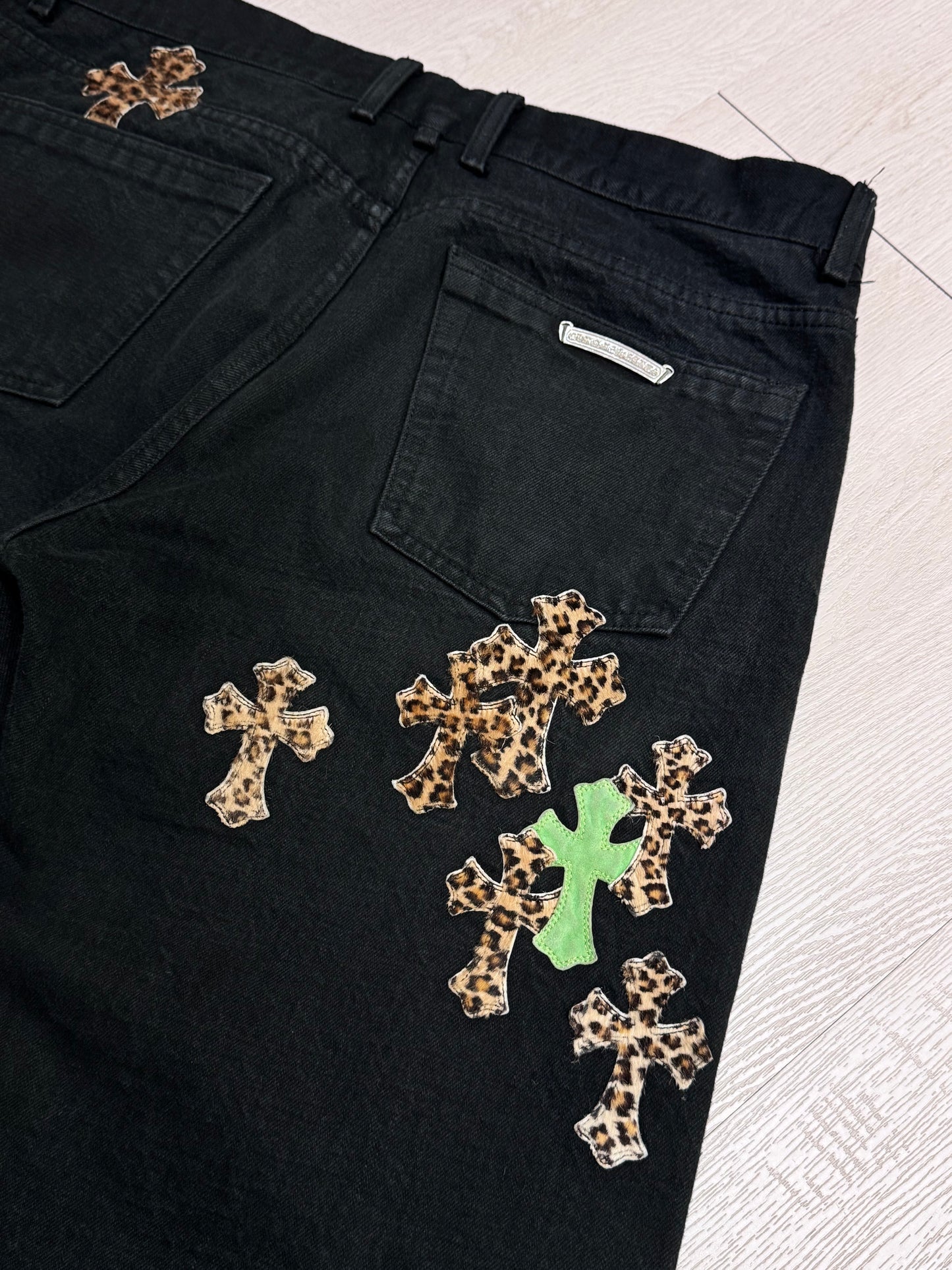 Chrome Hearts Leopard Cross Patch Jeans 牛仔褲