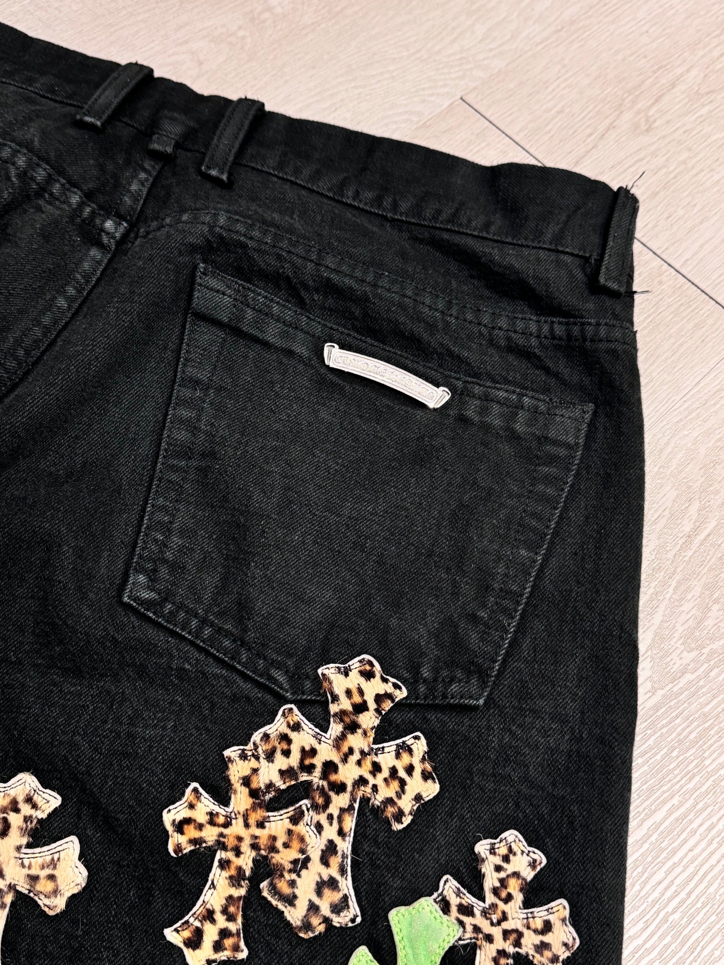 Chrome Hearts Leopard Cross Patch Jeans 牛仔褲