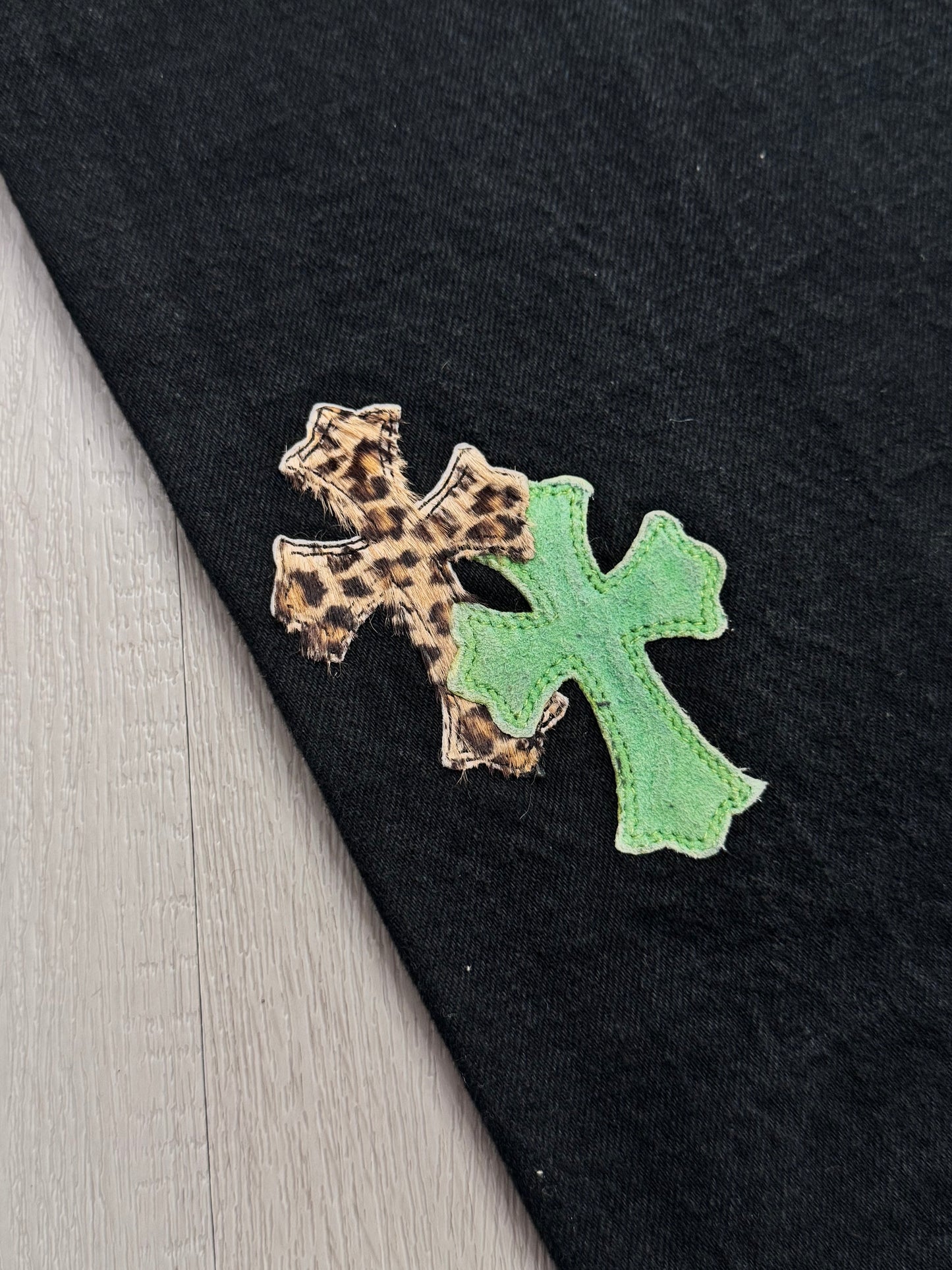 Chrome Hearts Leopard Cross Patch Jeans 牛仔褲