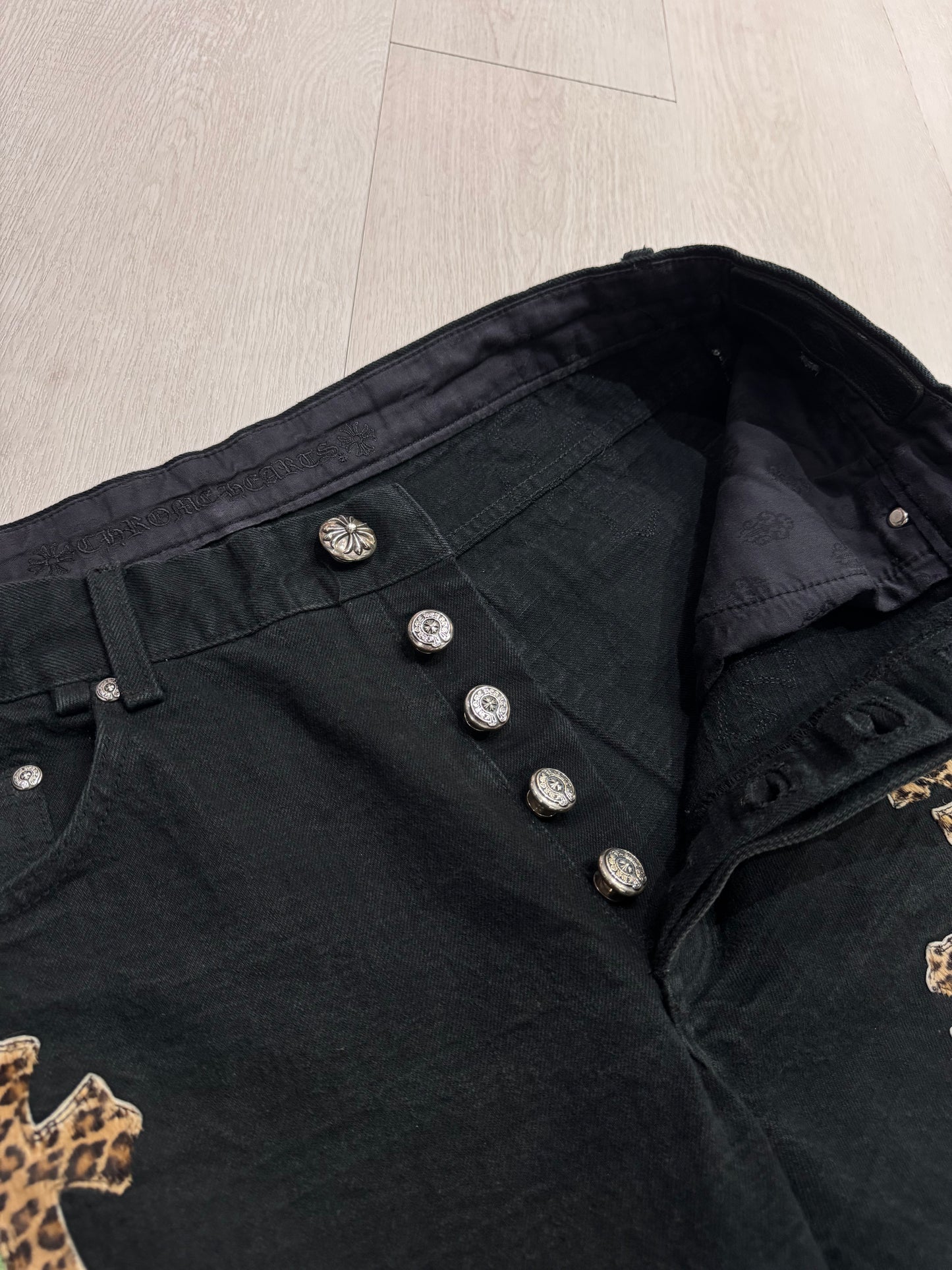 Chrome Hearts Leopard Cross Patch Jeans 牛仔褲