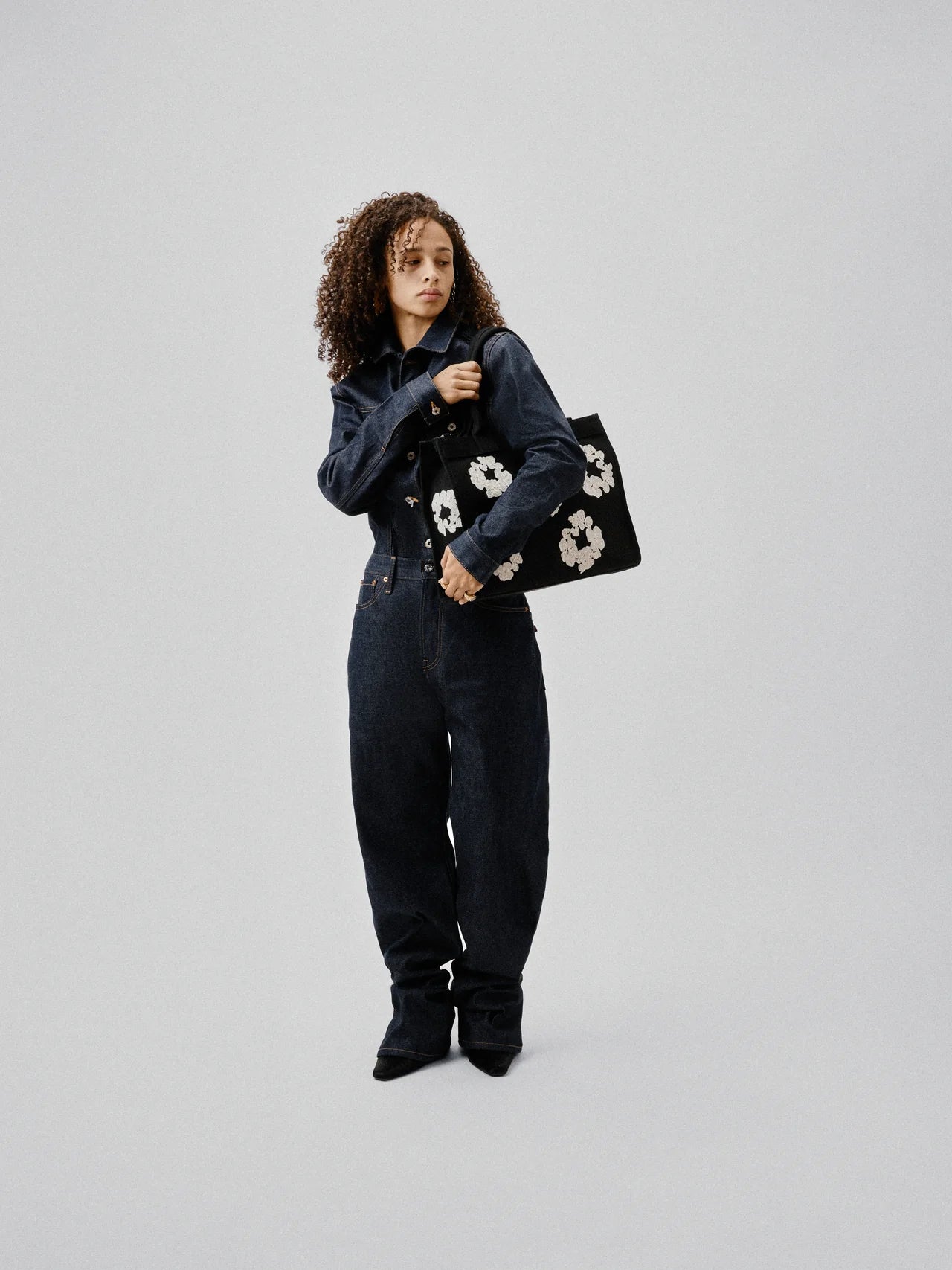 Denim Tears Cotton Wreath Canvas Tote Bag Large 大托特包