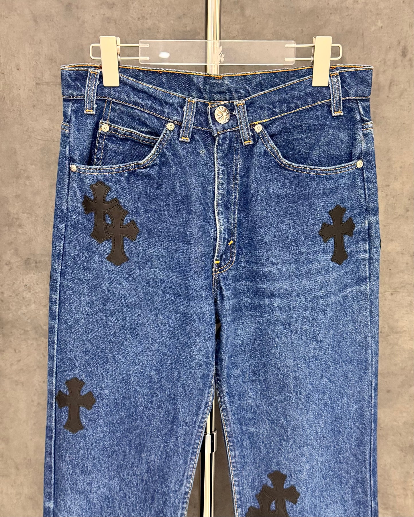 Chrome Hearts Levi’s 517 Orange Tab Cross Patch Jeans 牛仔褲