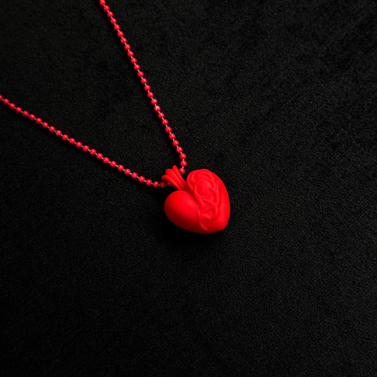 Chrome Hearts Heart Silicon Necklace 紅色愛心 項鍊