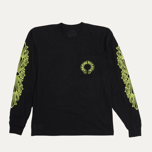 Chrome Hearts Neon Horseshoe Floral Long Sleeve 長T