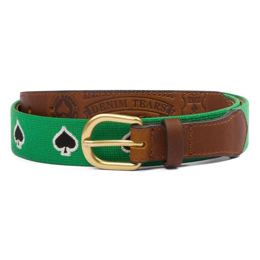 Stussy Denim Tears Spade Needlepoint Belt 皮帶