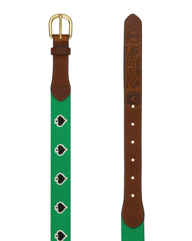 Stussy Denim Tears Spade Needlepoint Belt 皮帶