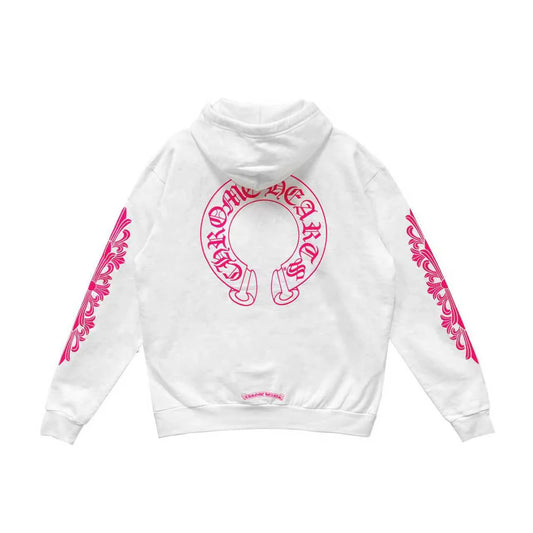 Chrome Hearts Pink Horseshoe Floral Hoodie 帽T