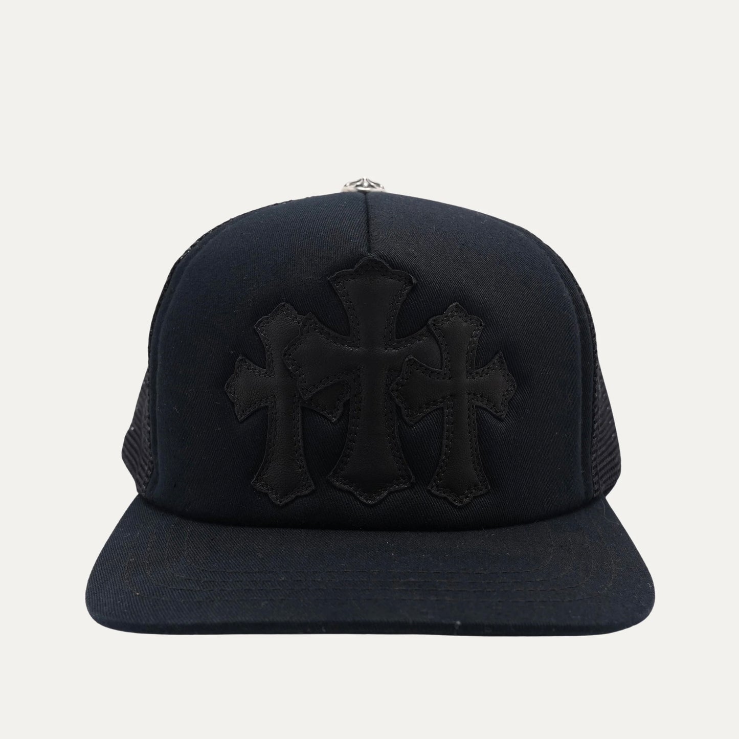 Chrome Hearts 3 CROSS 皮標 925銀飾 Trucker Hat 卡車帽