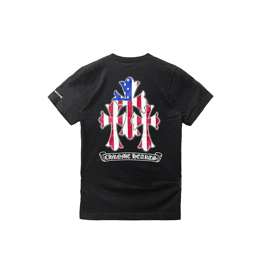 Chrome Hearts USA Flag Triple Cross Tee 短T