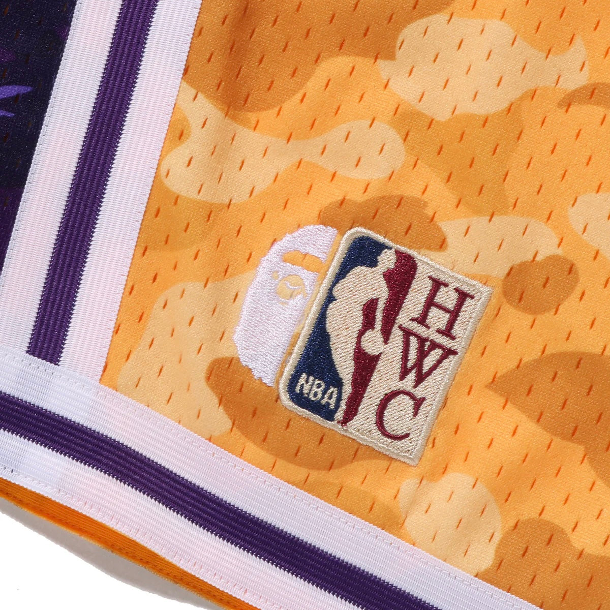 BAPE M&N NBA LA Lakers Swingman Shorts 湖人 短褲