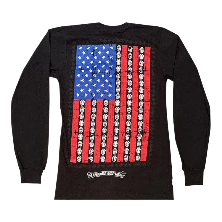 Chrome Hearts USA Flag Long Sleeve 長T