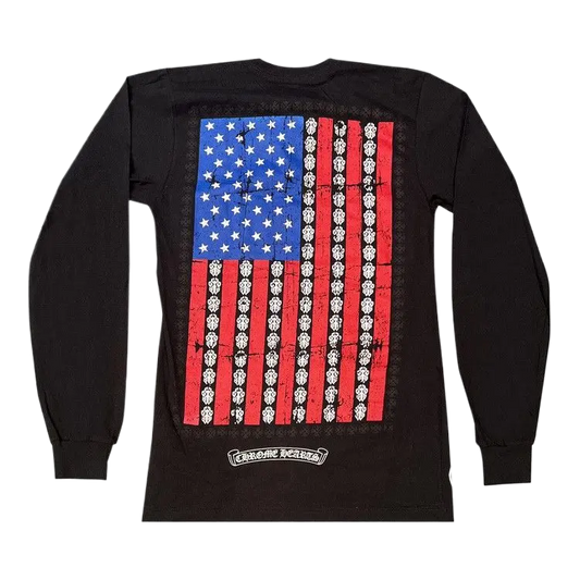 Chrome Hearts USA Flag Long Sleeve 長T
