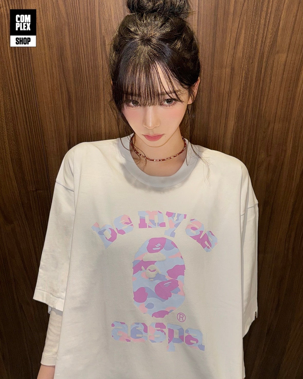 BAPE Aespa College Relaxed Tee 寬版 短T