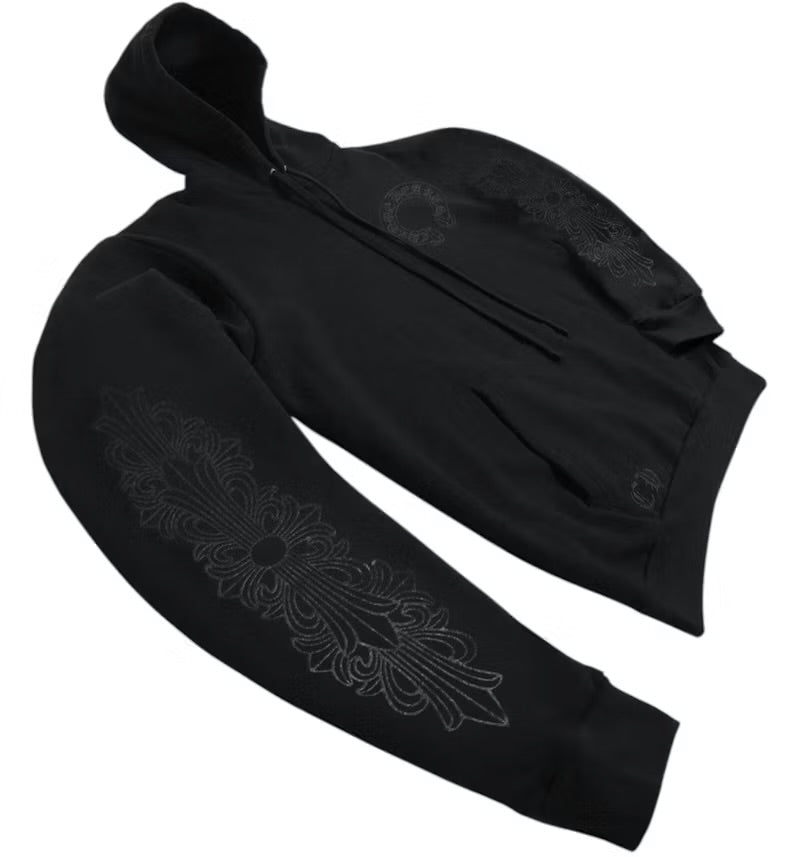 Chrome Hearts Black Floral Hoodie 帽T