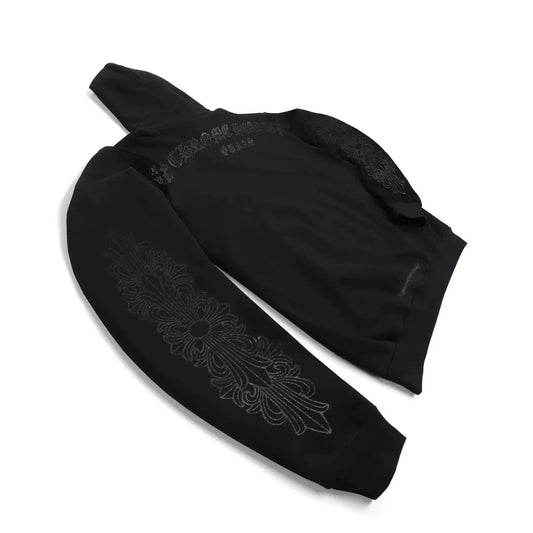 Chrome Hearts Black Floral Hoodie 帽T
