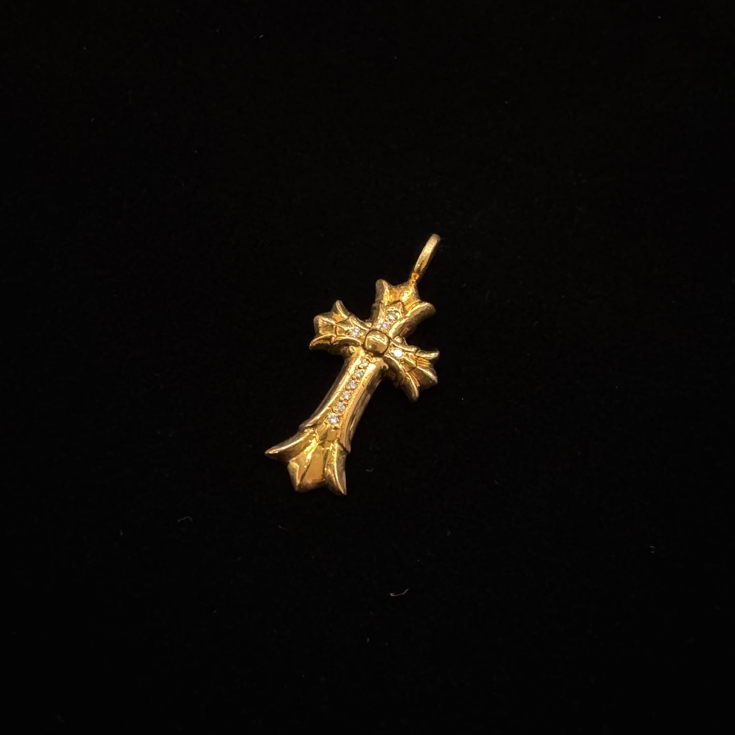 Chrome Hearts 22K Gold Diamonds Double Cross 雙層十字