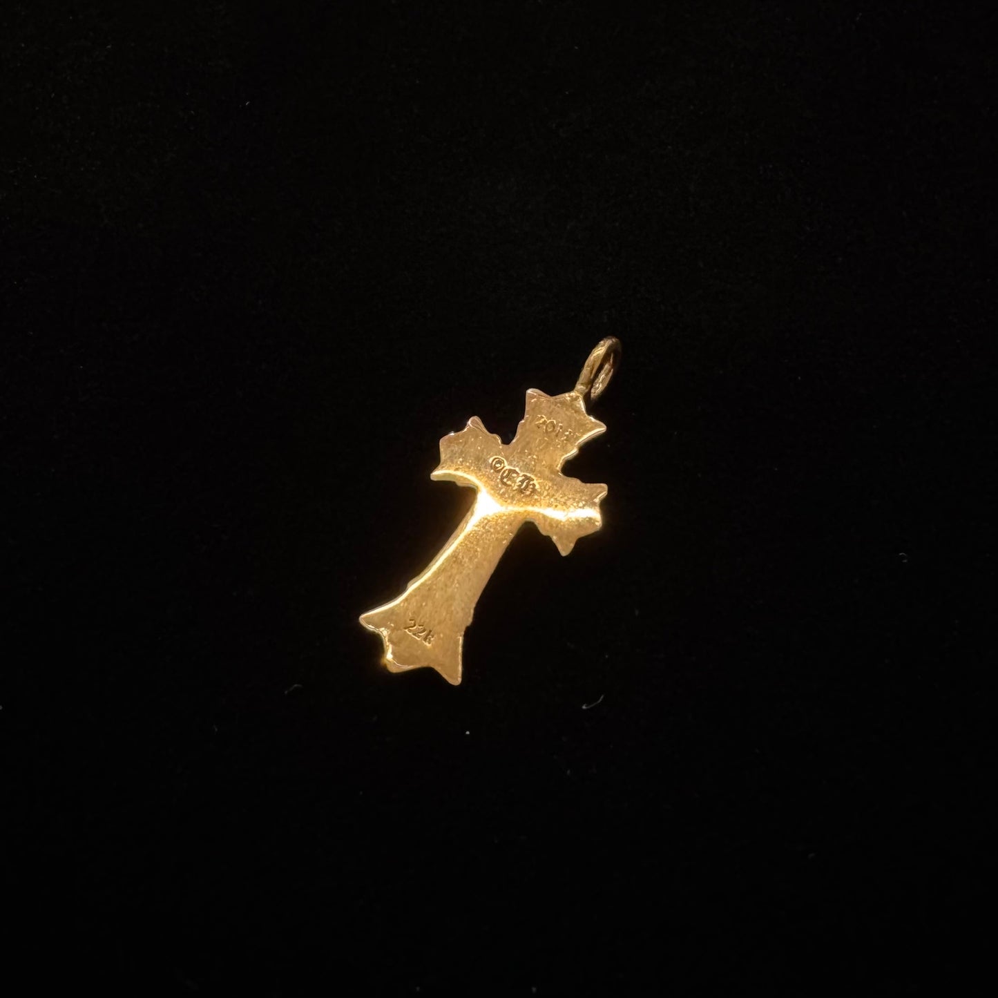 Chrome Hearts 22K Gold Diamonds Double Cross 雙層十字