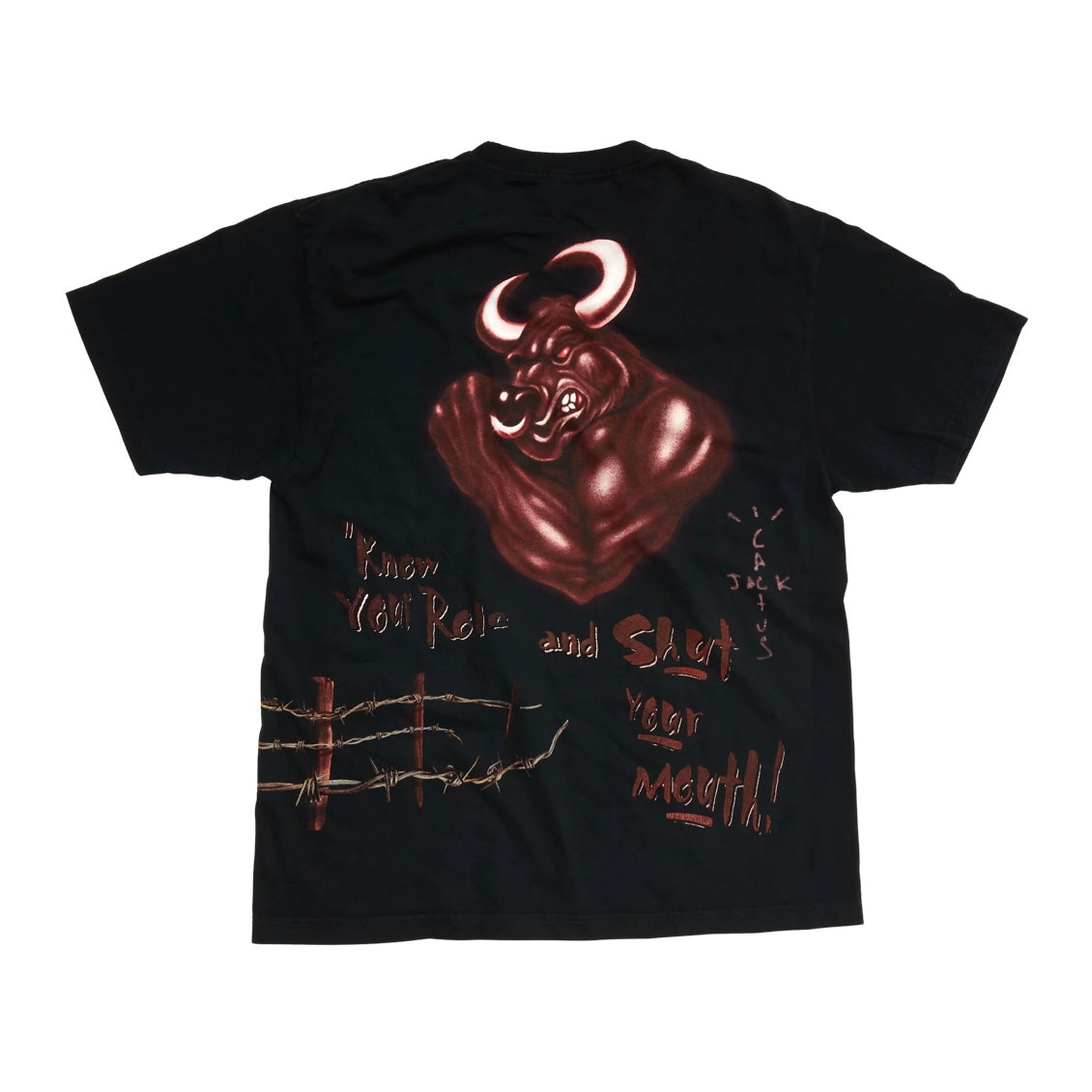 Travis Scott Cactus Jack WWE Know Your Role The Rock Tee 短T