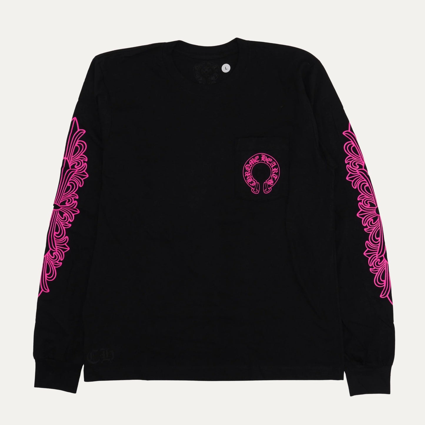 Chrome Hearts Pink Horseshoe Pocket Long Sleeve 長T