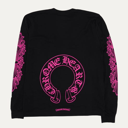 Chrome Hearts Pink Horseshoe Pocket Long Sleeve 長T