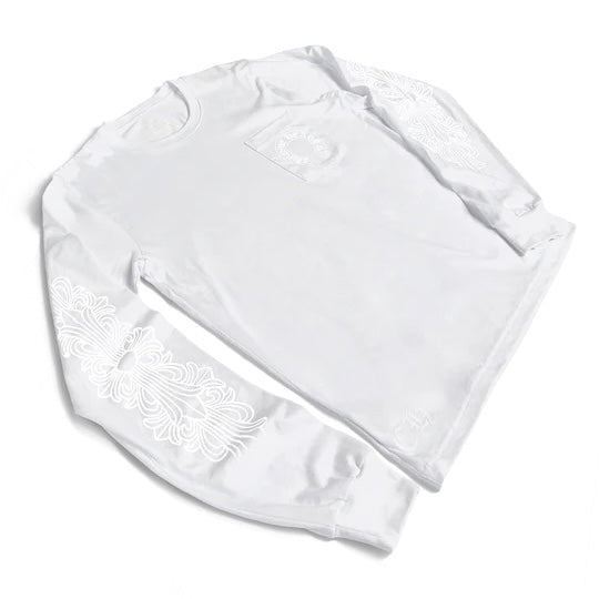 Chrome Hearts White Floral Long Sleeve 長T