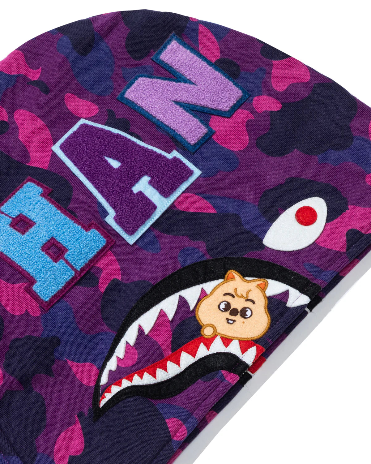 BAPE Straykids Han Quokka Shark Full Zip Hoodie 寬版 鯊魚外套