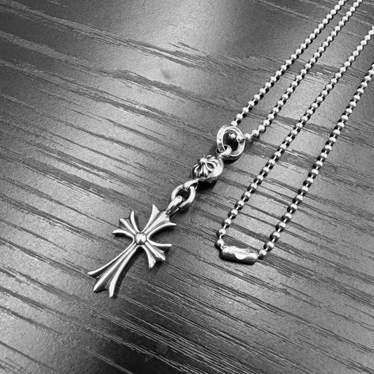 Chrome Hearts 1 Ball Tiny Cross With Ball Chain 項鏈