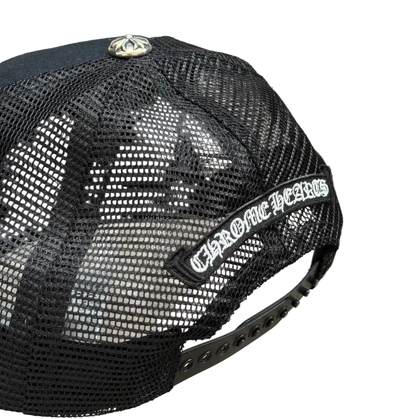 Chrome Hearts Pony Hair Cemetery Cross Patch Trucker Hat 卡車帽