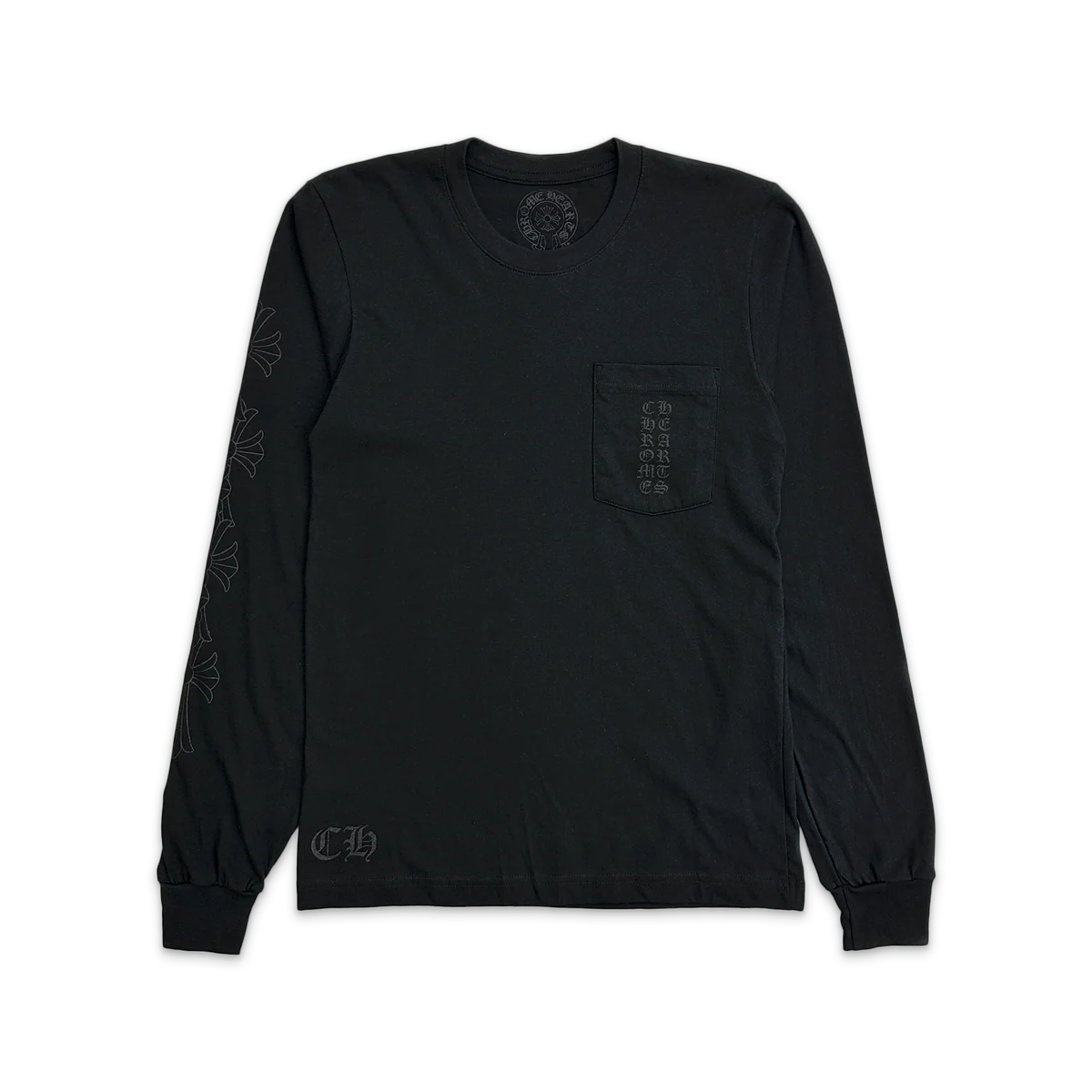 Chrome Hearts Miami Exclusive Vertical Cemetery Cross Long Sleeve 長T