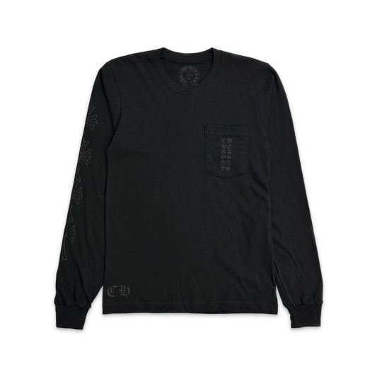 Chrome Hearts Miami Exclusive Vertical Cemetery Cross Long Sleeve 長T
